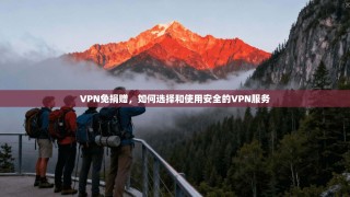 VPN免捐赠，如何选择和使用安全的VPN服务