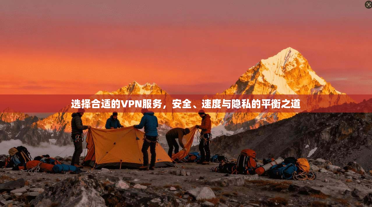选择合适的VPN服务，安全、速度与隐私的平衡之道